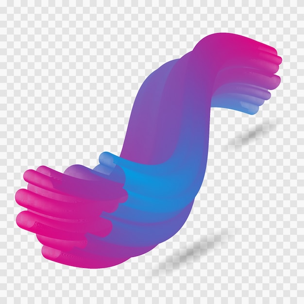 Free vector colorful 3d wave