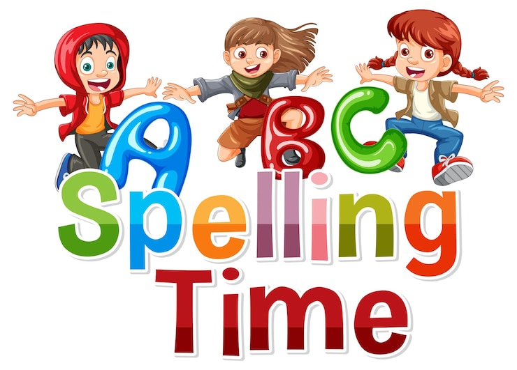 Free Vector colorful abc spelling illustration with happy children