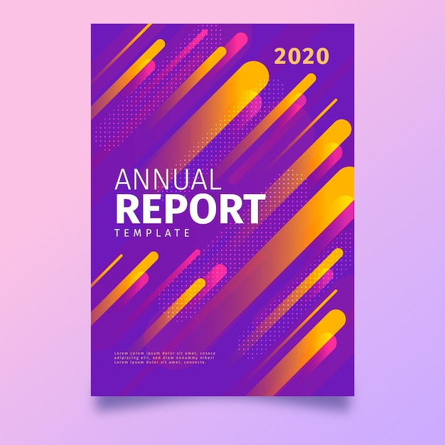 Free vector colorful abstract annual report template design