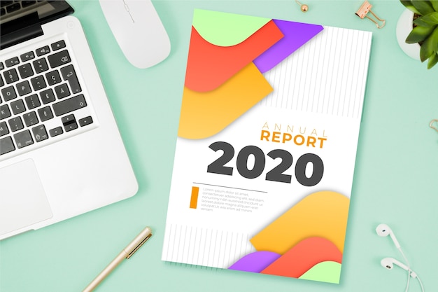 Colorful abstract annual report template