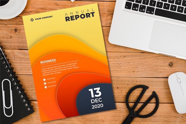 Colorful abstract annual report template