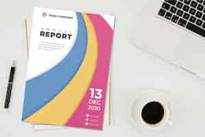 Free vector colorful abstract annual report template