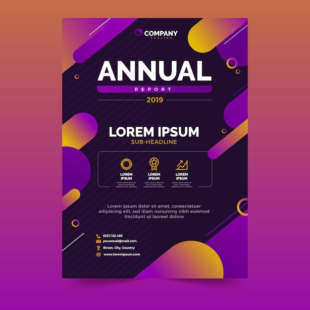 Colorful abstract annual report template