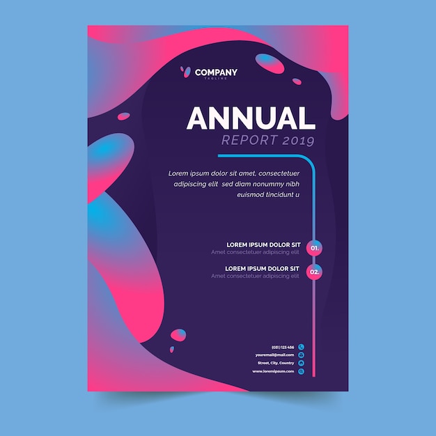 Free vector colorful abstract annual report template