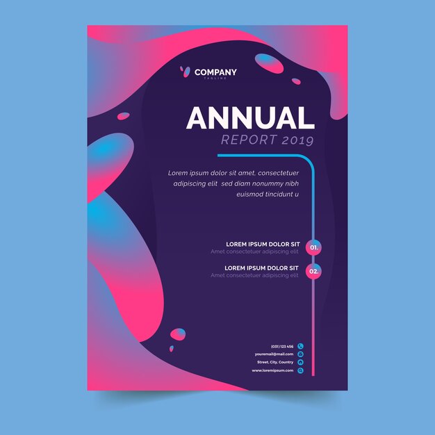 Colorful abstract annual report template