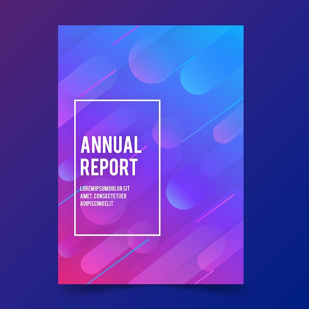 Free vector colorful abstract annual report template