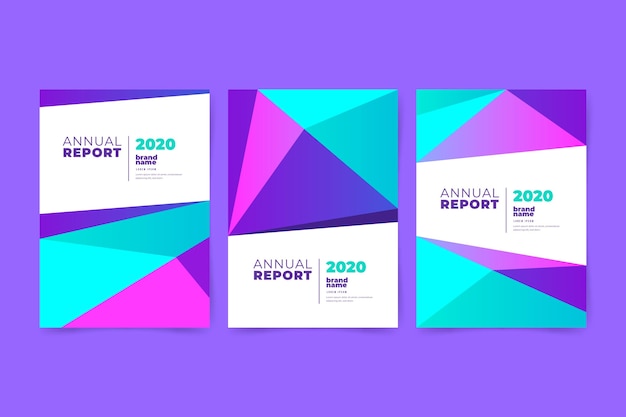 Colorful abstract annual report template