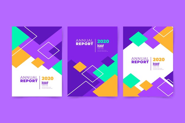 Colorful abstract annual report template