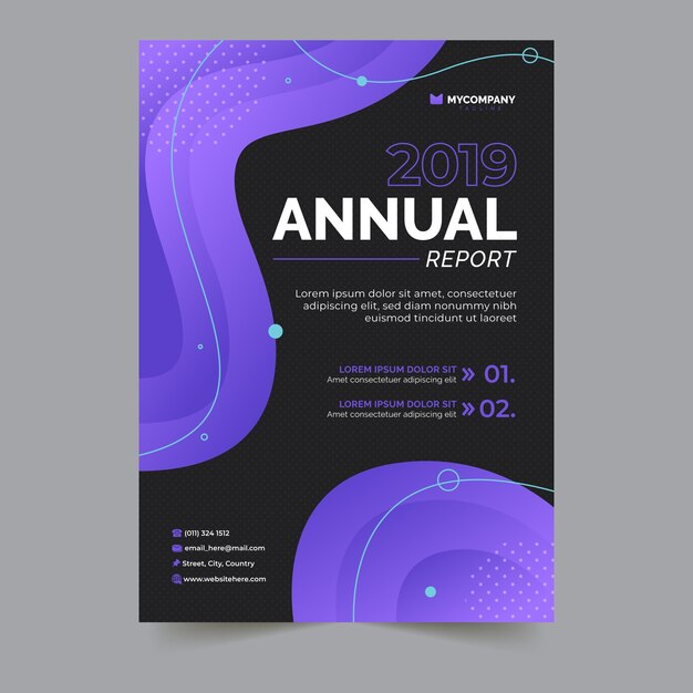 Free vector colorful abstract annual report template