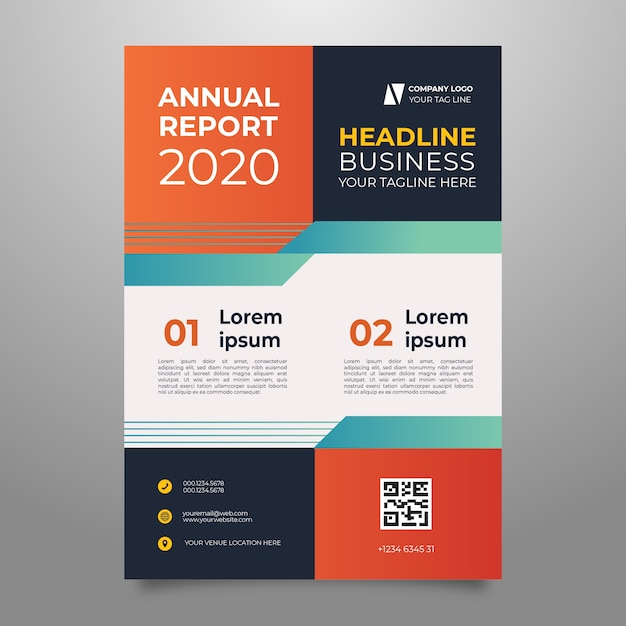 Colorful abstract annual report template