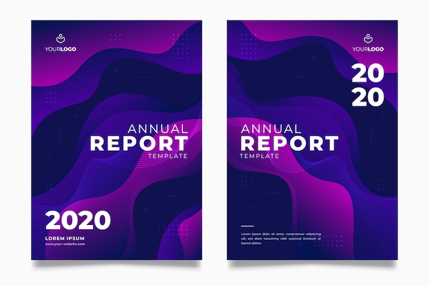 Free vector colorful abstract annual report template