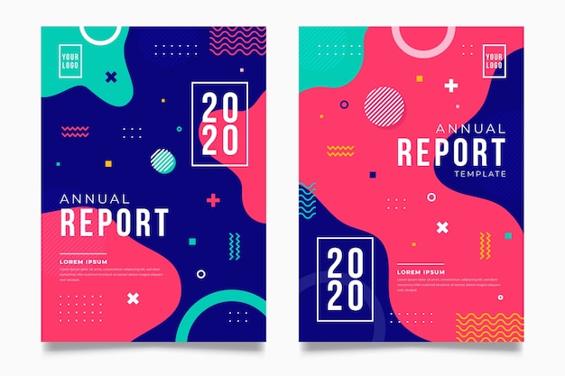 Colorful abstract annual report template