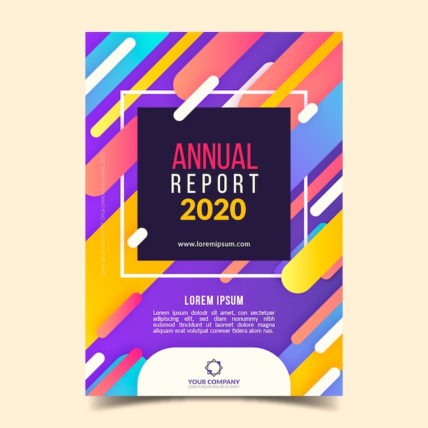 Free vector colorful abstract annual report template