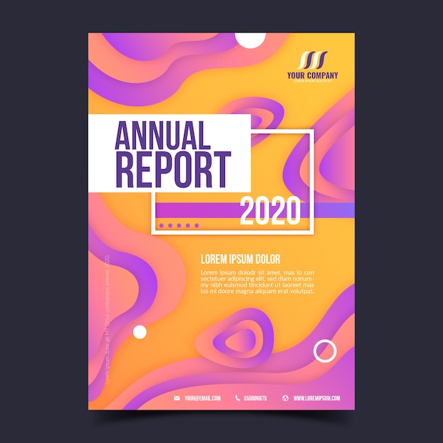 Free vector colorful abstract annual report template