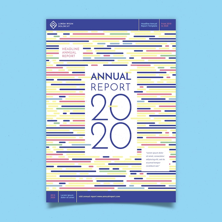 Free Vector colorful abstract annual report template