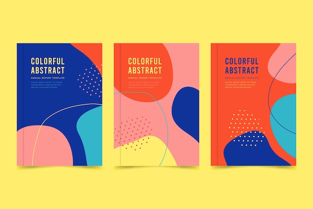 Colorful abstract annual report template