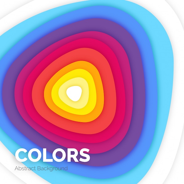 紙のカットスタイルでカラフルな抽象的なbackgroun