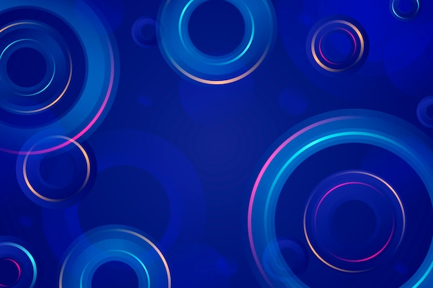 Colorful abstract background with circles and rings