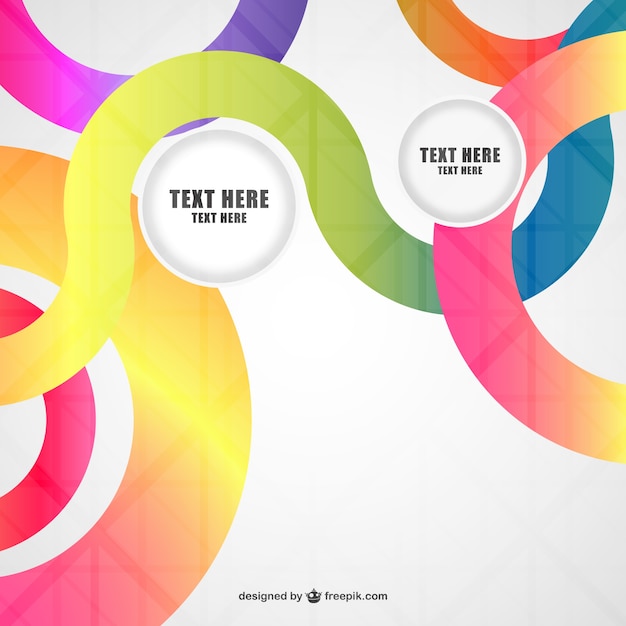 Free vector colorful abstract background with swirls