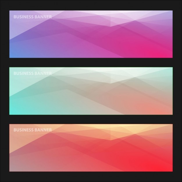 Free vector colorful abstract banner collection