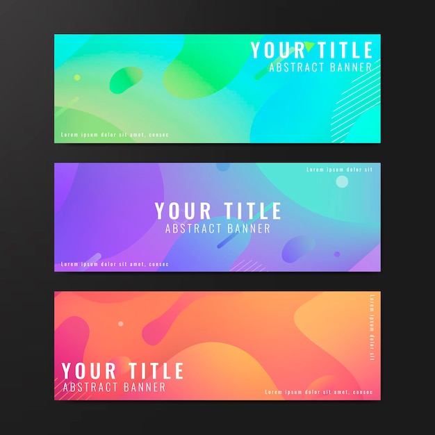 Free vector colorful abstract banner collection