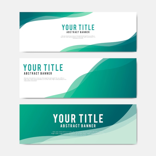 Free vector colorful and abstract banner design templates