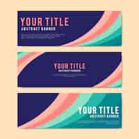 Free vector colorful and abstract banner design templates