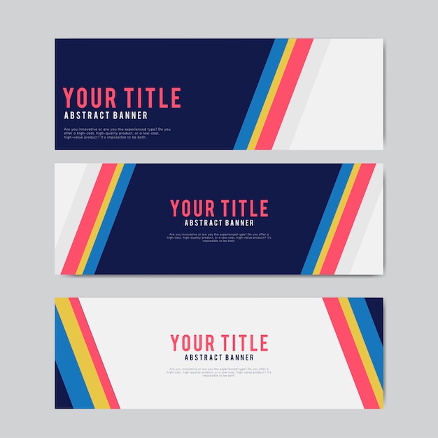 Free Colorful and Abstract Banner Design Templates – Vector Templates