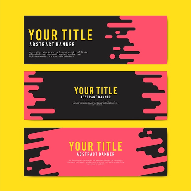 Colorful and abstract banner design templates