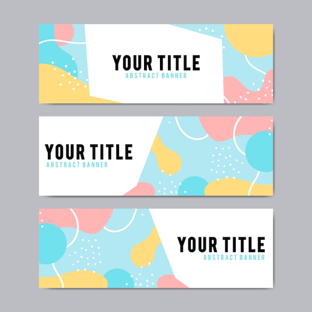 Free vector colorful and abstract banner design templates