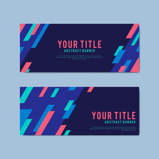 Colorful and abstract banner design templates