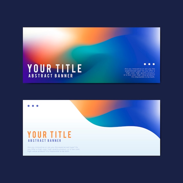 Free vector colorful and abstract banner design templates