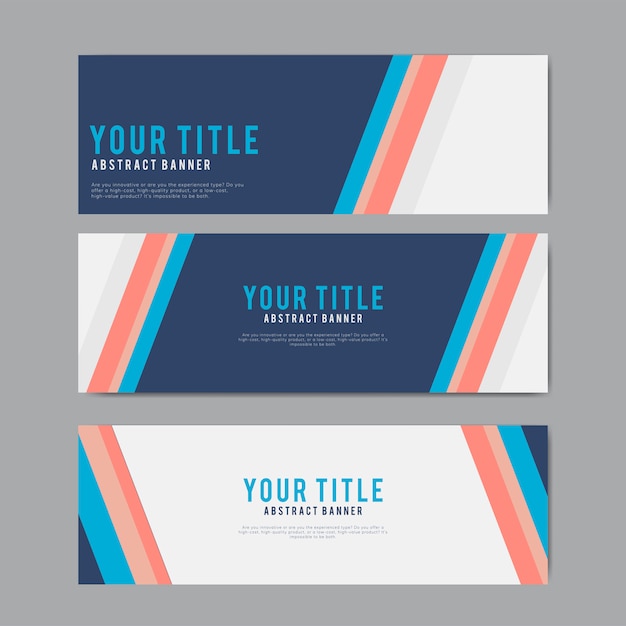 Colorful and abstract banner design templates