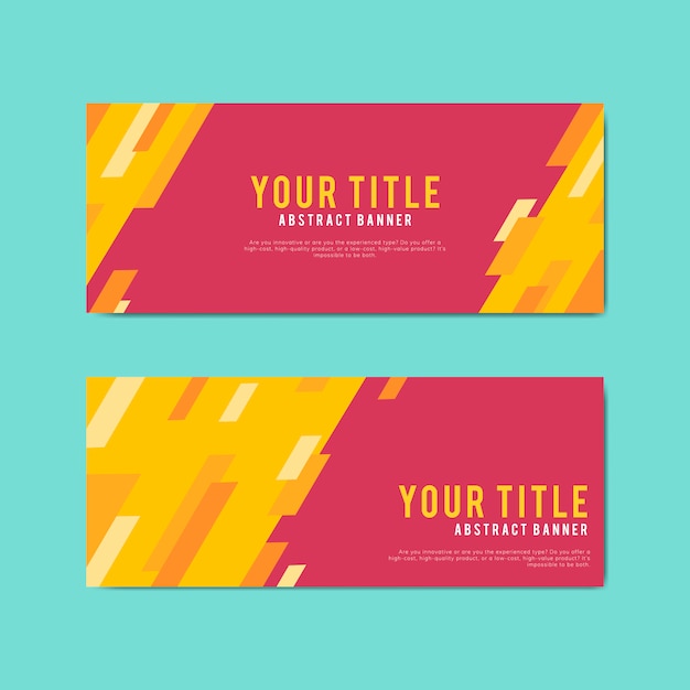 Colorful and abstract banner design templates