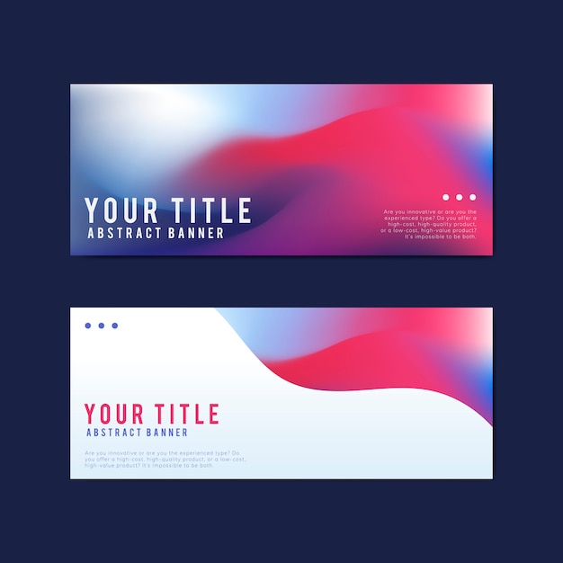 Free vector colorful and abstract banner design templates