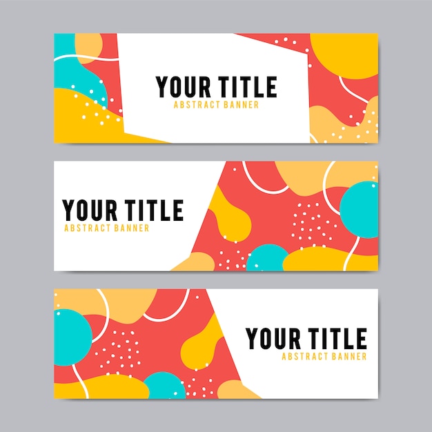 Free vector colorful and abstract banner design templates