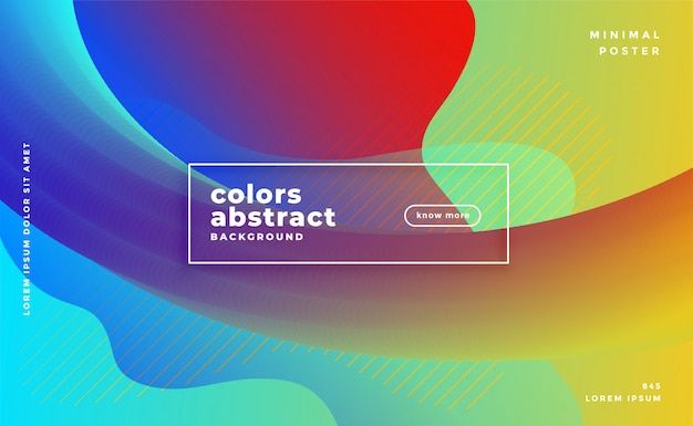 Colorful abstract banner with wavy shapes