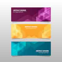 Free vector colorful abstract banners