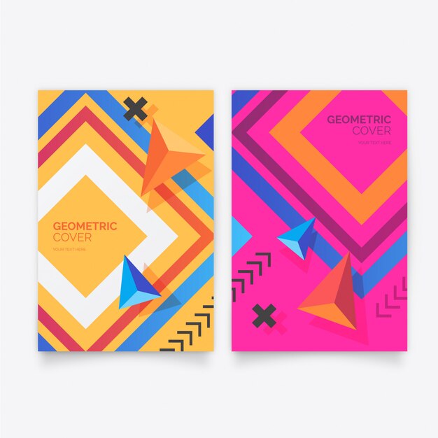 Free vector colorful abstract brochure template