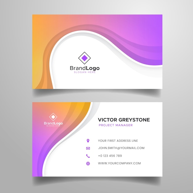 Colorful abstract business card template