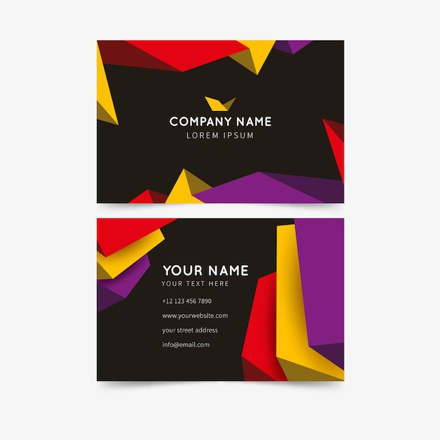 Colorful abstract business card template