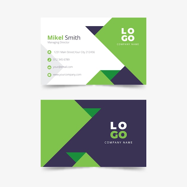 Free vector colorful abstract business card template