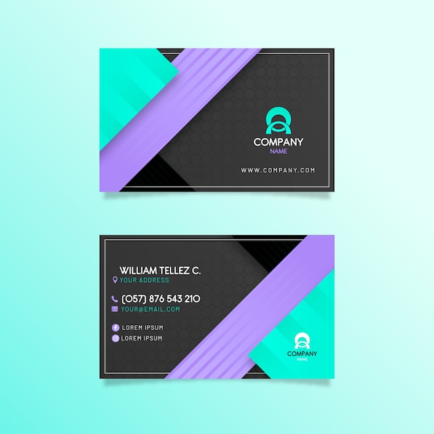 Colorful abstract business card template