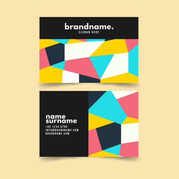 Colorful abstract business card template