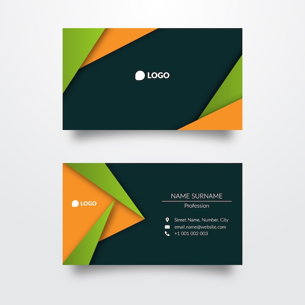 Colorful abstract business card template