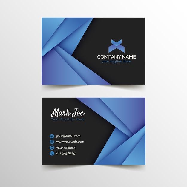 Colorful abstract business card template