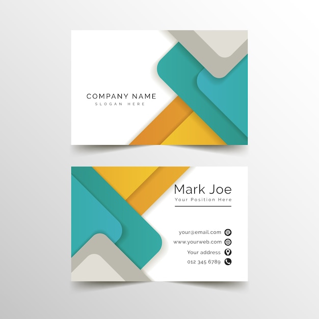 Colorful abstract business card template