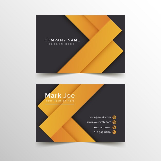 Colorful abstract business card template