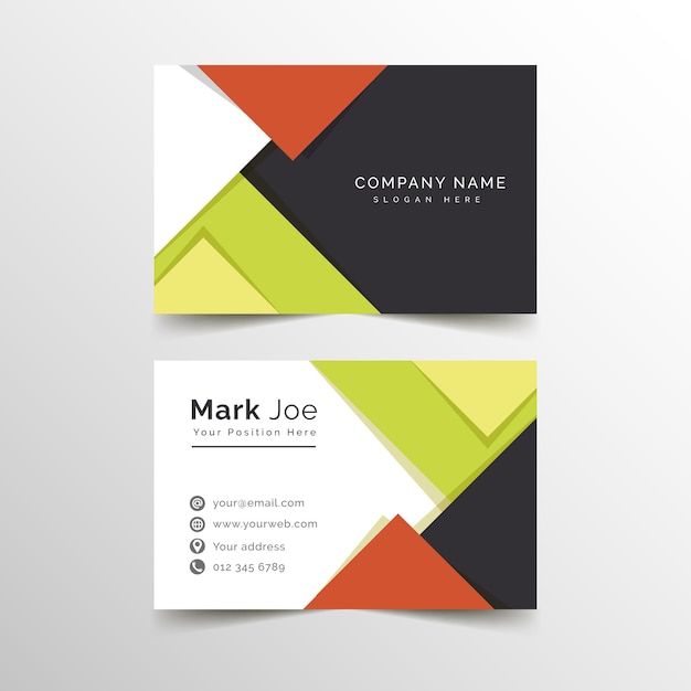 Colorful abstract business card template