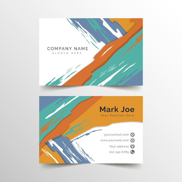 Colorful abstract business card template